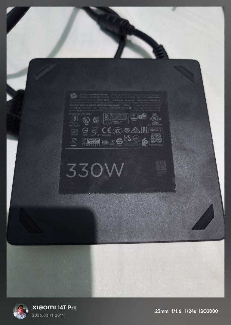 HP 330W Laptop Charger (Category: Chargers) located in Makati City. Submitted by xiannndy (Listing ID 1425942845, Image 1). Description: hp omen 330w 19.5v 16.92a ac adapter.