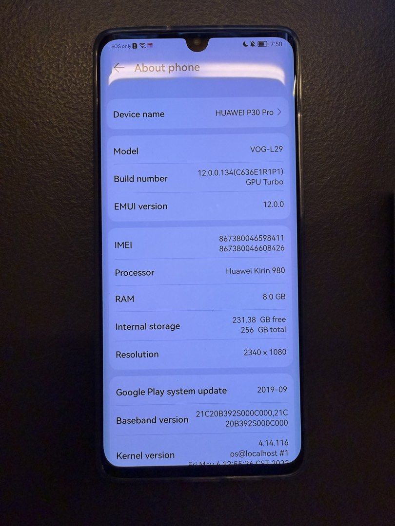 HUAWEI P30 PRO 256GB (GLOBE LOCKED) (Category: Huawei) located in Makati City. Submitted by team_maxvin (Listing ID 1425933247, Image 2). Description: .