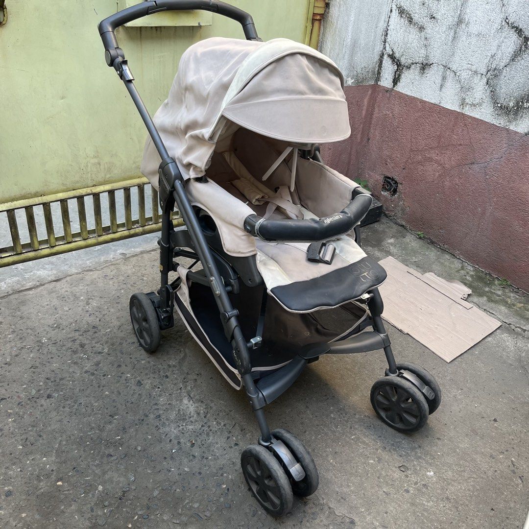 Inglesina otutto stroller (Category: Strollers) located in San Fernando. Submitted by thethriftwardrobe.ph (Listing ID 1425984365, Image 1). Description: Inglesina Stroller Can be bassinet, carseat and reversible stroller Backrest can be adjustable up to 4 different position Heavy duty Newborn up to 3 yrs old or depends on the weight of a baby Needs cleaning Pm for more details or interested Location : Sfc, La union .