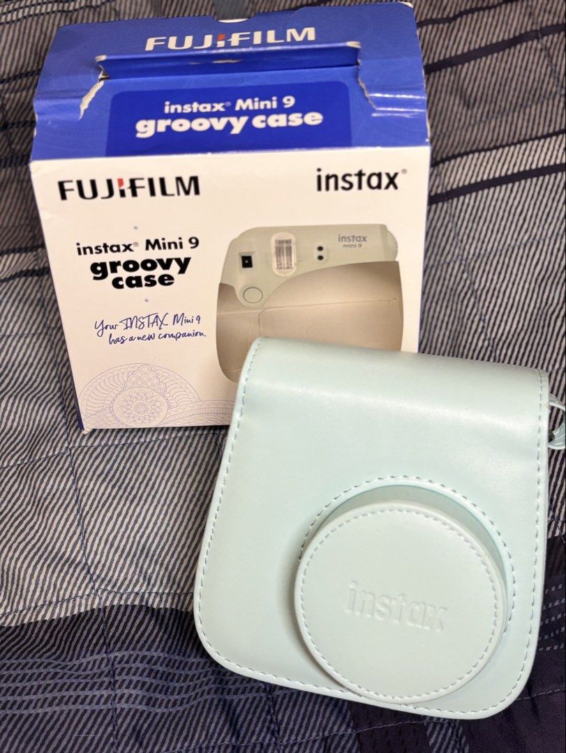Instax Mini 9 Groovy Case (Category: Camera Bags & Carriers) located in Manila. Submitted by ellely232 (Listing ID 1425979283, Image 3). Description: FOR SALE 📸 Instax Mini 9 Groovy Case • Brand new • Original Fujifilm Instax accessory • Color: Mint / Light green • Compatible with Instax Mini 9 camera • Protects camera from scratches and dust • With front cover and strap loop Issue: Box has slight damage but the case itself is brand new and unus