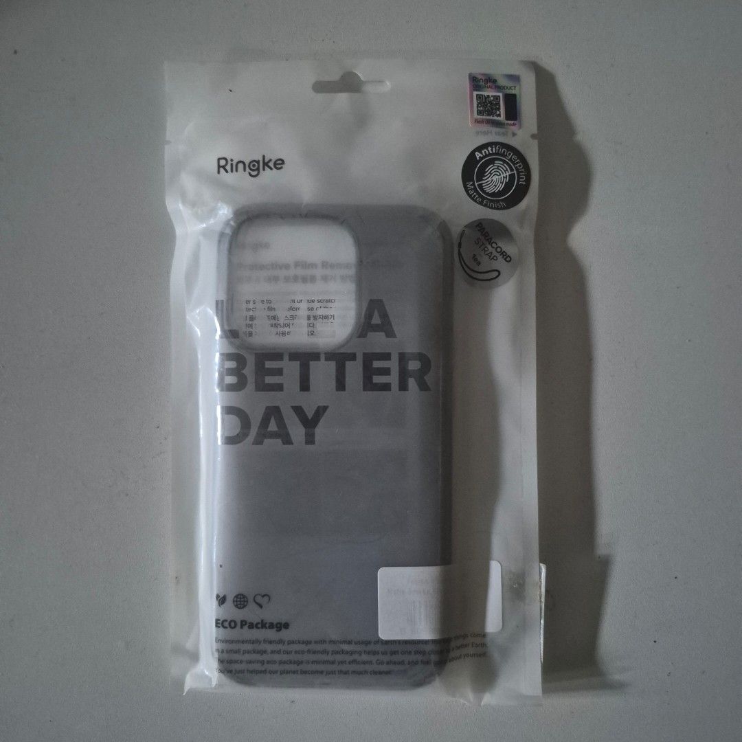 IPHONE 14 PRO ACCESSORIES (Ringke) (Category: Cases & Sleeves) located in Quezon City. Submitted by kingdropd (Listing ID 1425869155, Image 2). Description: [FOR SALE] Ringke (iPhone 14 Pro) Case, Tempered Glass & Lens Protector // BNEW & SEALED // Price: - ₱500 each - Bundle (3) = ₱1,250 Can do meetups/delivery around Metro Manila. PM 🐟🔑.