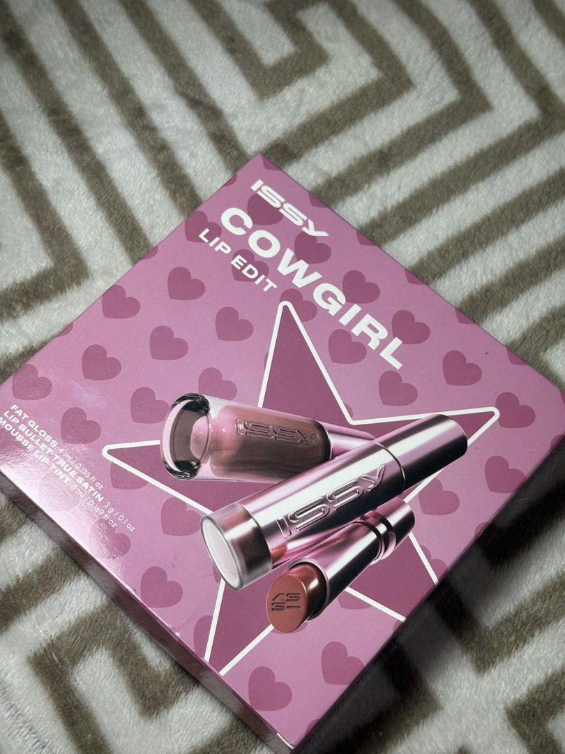 Issy & Co. Cowgirl Lip Edit (Category: Makeup) located in Valenzuela. Submitted by glammnl.ph (Listing ID 1425984739, Image 2). Description: BRAND NEW FEW STOCKS LEFT! OPEN FOR PRE-ORDER (PAYMENT FIRST).