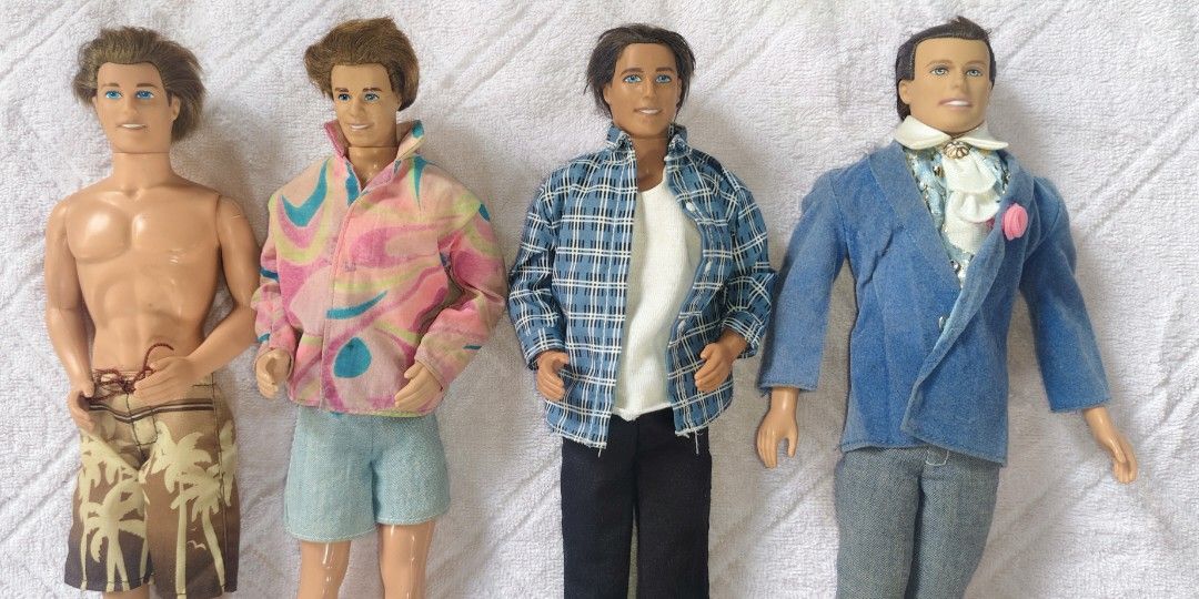 Ken dolls (Category: Figurines & Statues) located in Goa. Submitted by liz1104 (Listing ID 1425891999, Image 1). Description: King Dominic @ ₱580 doll is in good condition tight joints Totally cool ken @ ₱480 Today hair Ken @ ₱580 butterfly Ken @ ₱380.