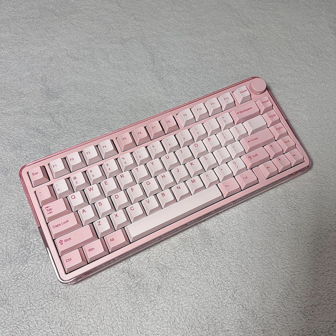 Kiiboom Breeze75 Keyboard in Pink (Category: Computer Keyboard) located in Paranaque City. Submitted by hershey_august (Listing ID 1425955215, Image 1). Description: -Efficient and Versatile 75% Layout -Elegant CNC Aluminum and Acrylic Design -Powerful Tri-Mode Connectivity -Customizable Lighting Effects: 22 RGB and 6 backlight effects .