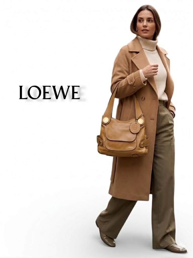 Loewe Velazquez Twist Drawstring Shoulder Bag (authentic) (Category: Luxury Bags & Wallets) located in Cebu City. Submitted by westleygics18 (Listing ID 1425991748, Image 2). Description: Loewe Velazquez Twist Drawstring Shoulder Bag (authentic) - Excellent Condition -W/authenticity card model,serial number - Style: Bucket-style drawstring shoulder bag - Camel / Tan with high-shine gold-tone metal hardware. - Ultra-soft Nappa Lambskin leather wit