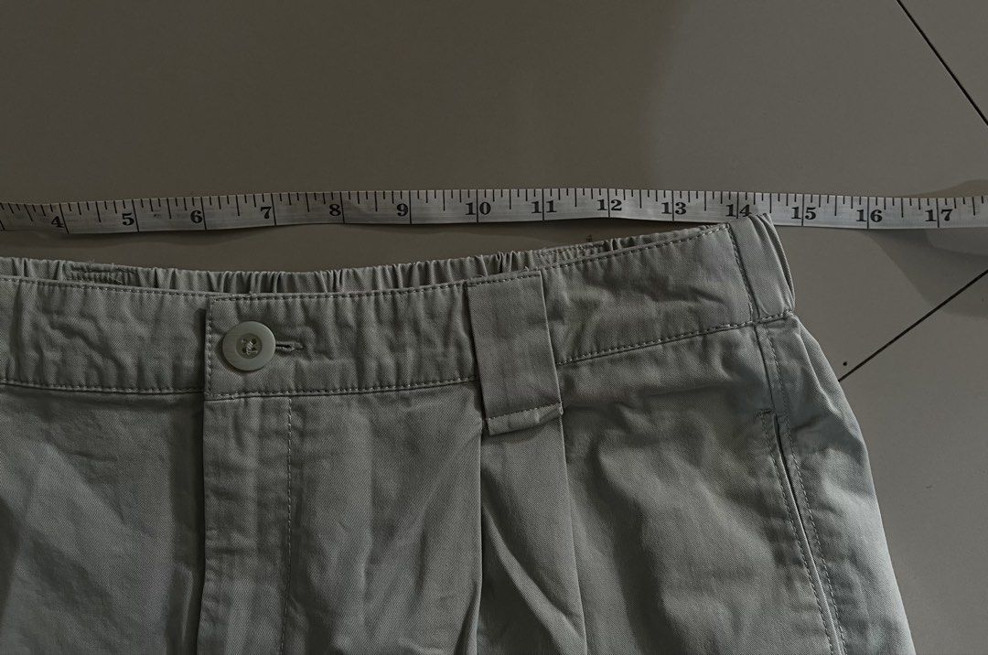 Mango (MNG) Pleated Chino Trousers (Category: Other Bottoms) located in Malay. Submitted by spacetrips (Listing ID 1425899159, Image 2). Description: Price: ₱380 (Last price) Shipping: ₱60 Details: • Brand: Mango (MNG) • Size: EUR 40 / USA 8 / MEX 7 • Color: Light Khaki / Stone • Measurement: ~15” to 15.5” across waist (laid flat) • Features: High-waisted with a comfortable gartered back, front pleats, and side pockets. • Condition: Excellent use