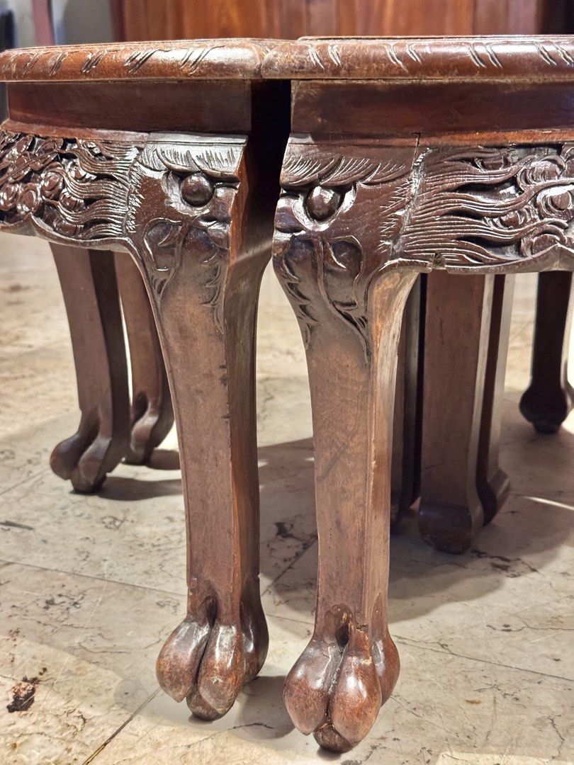 Mid Century Ball & Claw Tea Chair Table (Category: Tables & Sets) located in Manila. Submitted by sinaunang_gamit (Listing ID 1425946713, Image 3). Description: Mid Century Ball & Claw Tea Chair Table Height: 16 inches Length: 18 inches Width: 13 inches ₱10k take all.