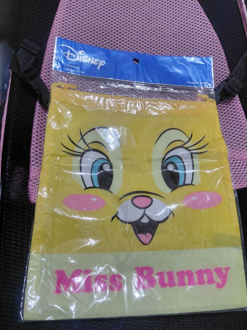 Miss Bunny Drawstrings pouch DISNEY (Category: Purses & Pouches) located in Manila. Submitted by bashamylove0116 (Listing ID 1425945979, Image 1). Description: - MISS BUNNY DRAWSTRUNGS BAG Disney Yellow color - Stylish design - Durable material.