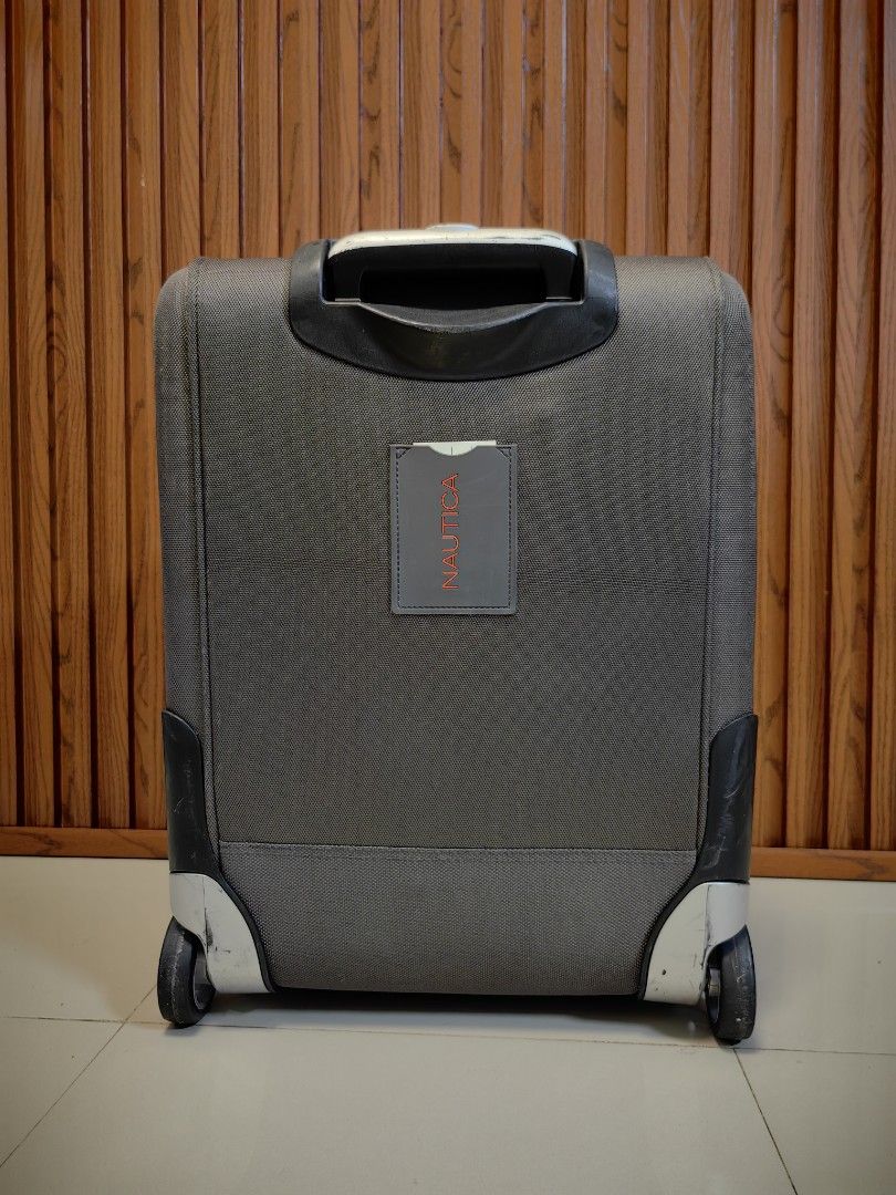 Nautica Carry on Luggage (Category: Luggage) located in Manila. Submitted by uno001 (Listing ID 1425825875, Image 3). Description: Brand: Nautica ✨ In Good Condition ✅ Small Handcarry luggage ✅ H20" xW14.5" x D10-11" ✅ High Quality Durable Body! ✅ 2 Wheels All smooth ✅ Telescopic Aluminum Handle ✅ With Expandable Zipper ✅ Multi purpose interior ✅ With Padlockable Zipper Issue po minimal rat bite sa left wheels dipo sya halata while naka tayo ang 