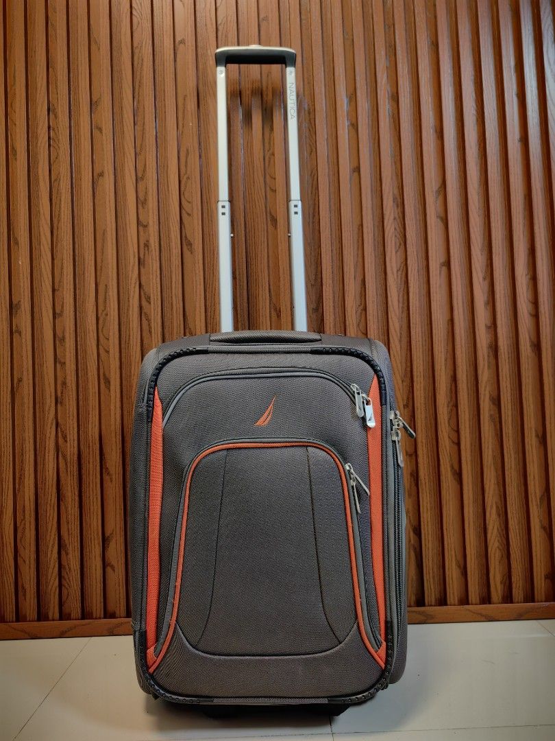 Nautica Carry on Luggage (Category: Luggage) located in Manila. Submitted by uno001 (Listing ID 1425825875, Image 1). Description: Brand: Nautica ✨ In Good Condition ✅ Small Handcarry luggage ✅ H20" xW14.5" x D10-11" ✅ High Quality Durable Body! ✅ 2 Wheels All smooth ✅ Telescopic Aluminum Handle ✅ With Expandable Zipper ✅ Multi purpose interior ✅ With Padlockable Zipper Issue po minimal rat bite sa left wheels dipo sya halata while naka tayo ang 
