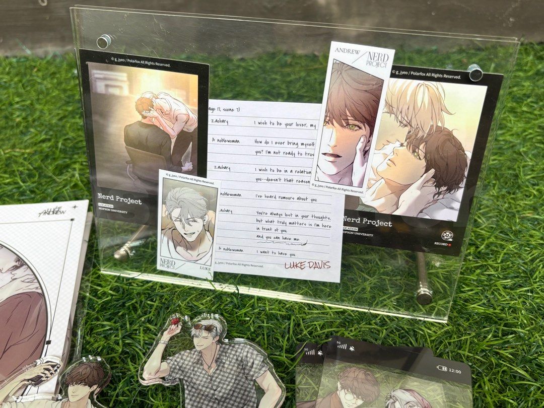 Nerd Project Acrylic Standee Set (Category: Character Goods) located in Rizal. Submitted by suination (Listing ID 1425880456, Image 3). Description: Official Nerd Project Merch Please refer to the last image about SET separations（ゝ。∂） 🔖 SALE! Discounted Prices SET A: Acrylic Disc Souvenir Set: ₱1700 SET B: Acrylic Standee Set: ₱2600 SET C: Acrylic Set Stage Performance: ₱1650 SET D: Clear Acrylic Card Set: ₱850 Buy All for ₱6700! Negotiable ^^ D