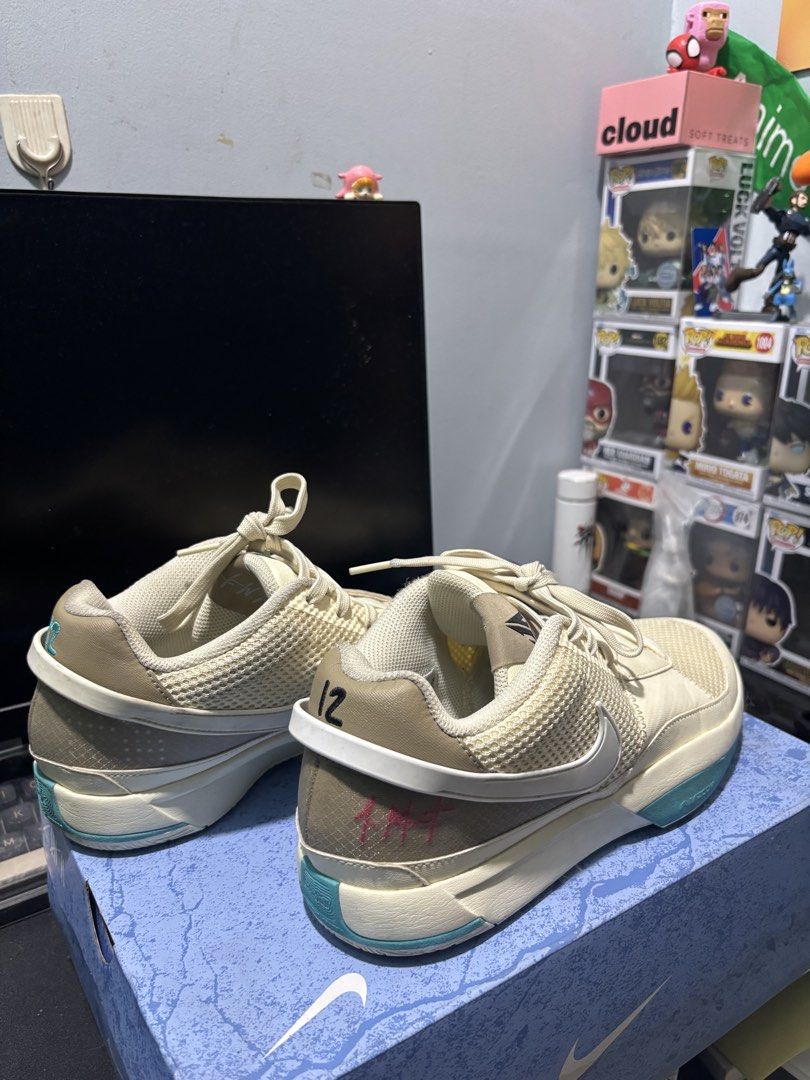 Nike JA 1 Ja Morant 1 EP (Category: Sneakers) located in Paranaque City. Submitted by rafaelim (Listing ID 1425930788, Image 2). Description: Used 4-6 times - issue is i haven't cleaned them - no issues aside from minor dirt smudges rfs: small for me already.