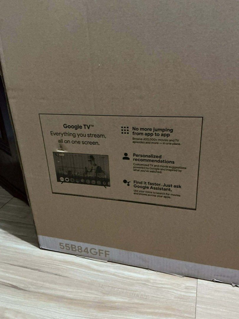 Preztiz 55" 4K Smart Google TV (Category: TV) located in Candelaria. Submitted by azielkob (Listing ID 1425835487, Image 3). Description: CAN ALSO ACCEPT PAYMENTS VIA ATOME, SALMON, HC QWARTA BRAND NEW PRESTIZ TV 55 inches Details in the photos FIXED 25,000 PESOS ONLY! 29,000 SA SHOPE YAN! ACCEPT PAYMENTS THROUGH: CASH ‼️ ATOME VIA QRPH SALMON VIA QRPH HOME CREDIT QWARTA VIA QRPH.