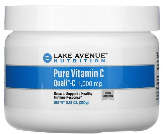 Pure Vitamin C Quali-C Powder, 1,000 mg, Lake Avenue Nutrition, 250g ...