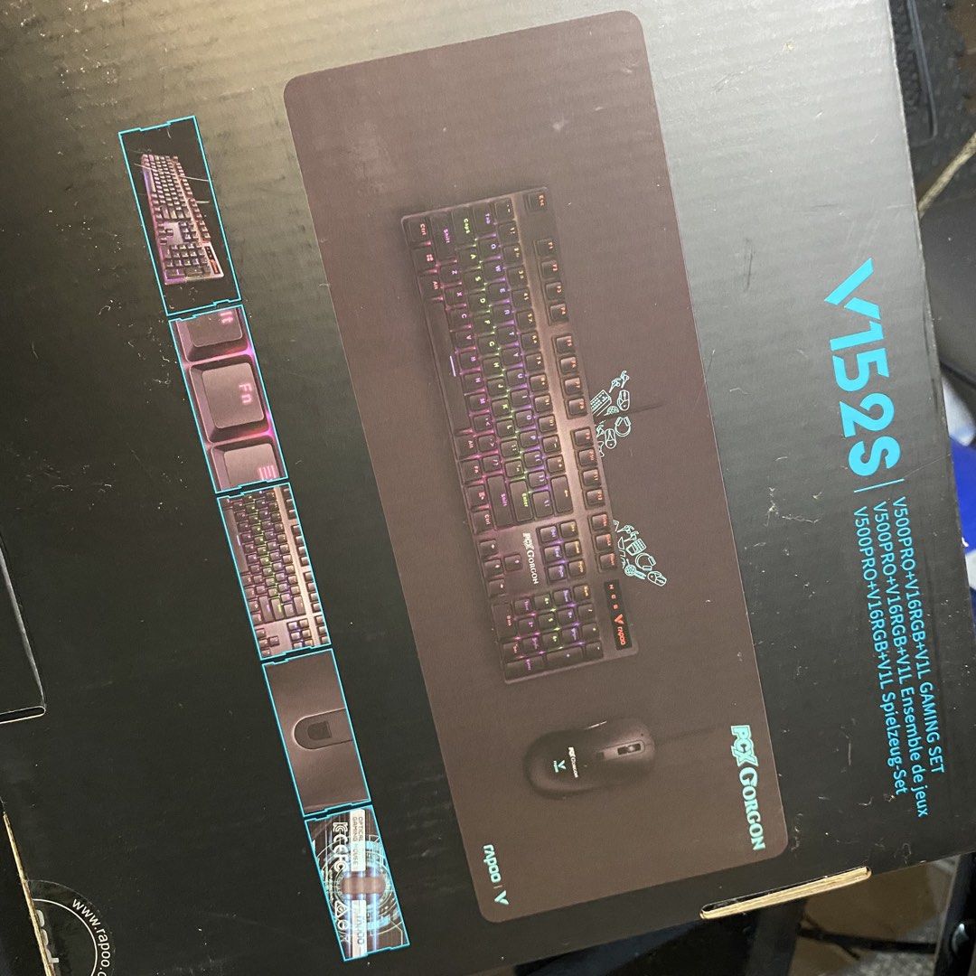 Rapoo RGB Mechanical Keyboard Set (Category: Computer Keyboard) located in Marikina City. Submitted by ellies.mnl (Listing ID 1425922401, Image 2). Description: Comes with: Rapoo RGB Mechanical Keyboard (never used) Rapoo Mouse(never used) Rapoo Mousepad(used) .
