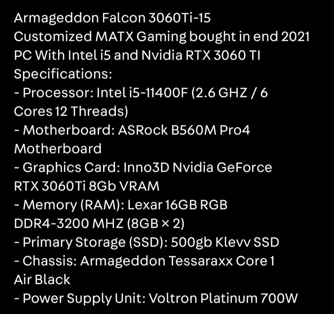 rtx 3060ti gaming pc65694674267905112