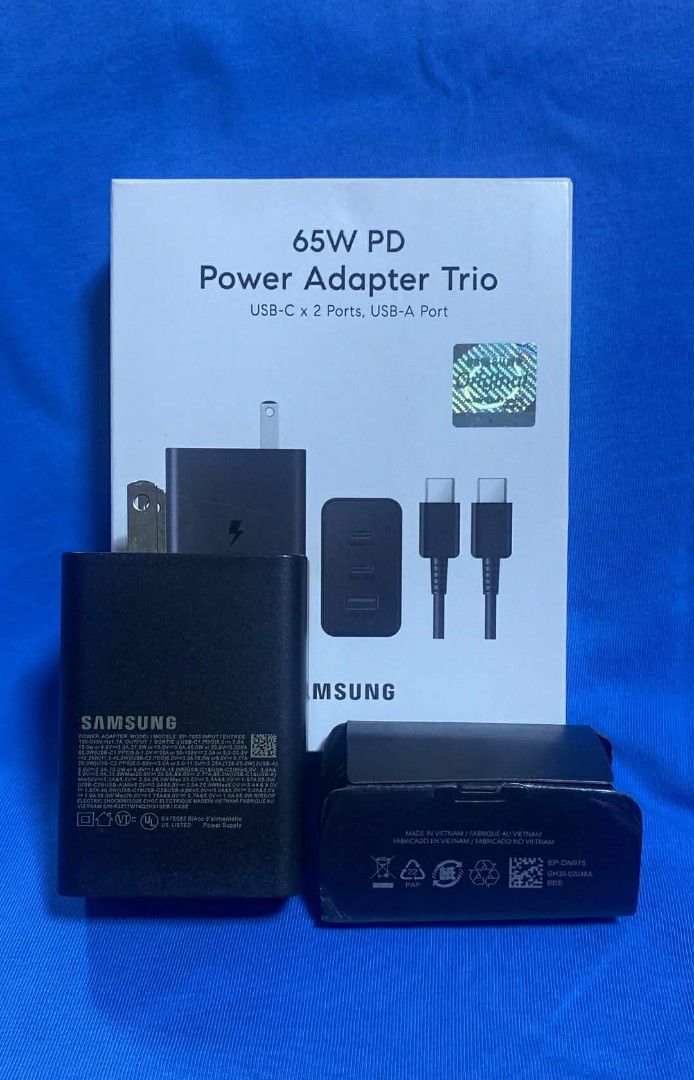 SAMSUNG 65W PD POWER ADAPTER TRIO (Category: Chargers & Cables) located in Manila. Submitted by pricious (Listing ID 1425996103, Image 1). Description: .