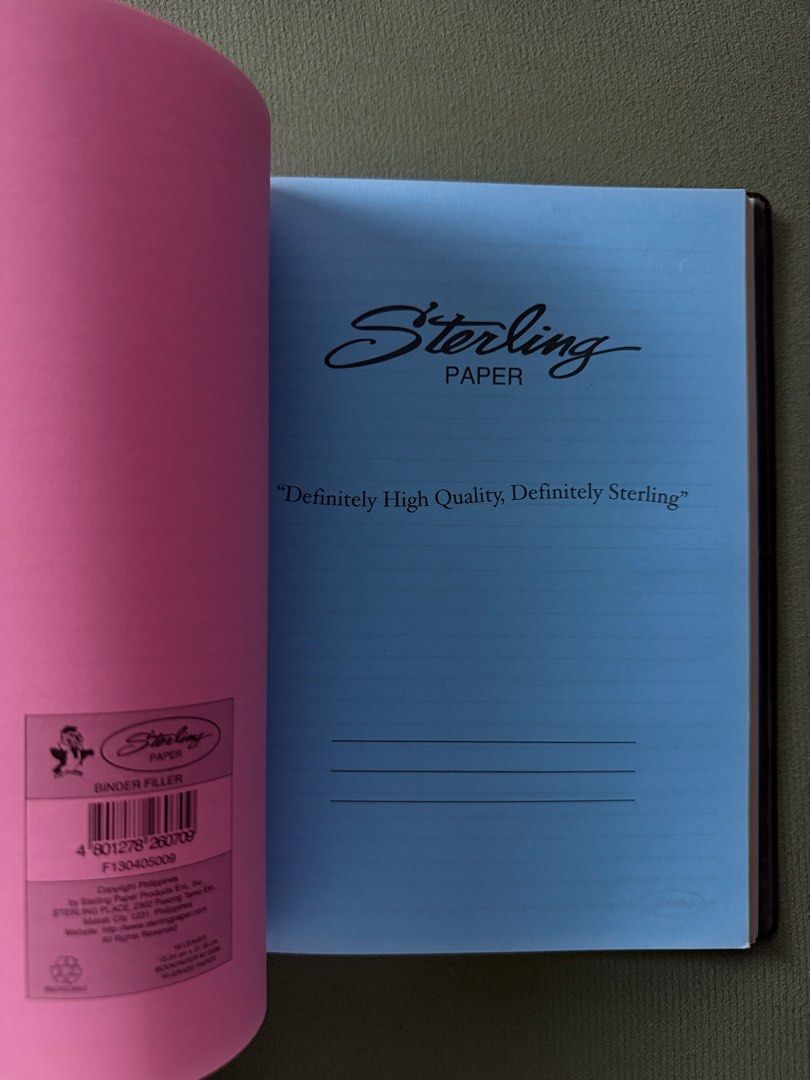 Sterling Notebook (Category: Stationery & School Supplies) located in Tagbilaran City. Submitted by khaleesium (Listing ID 1425918832, Image 2). Description: .