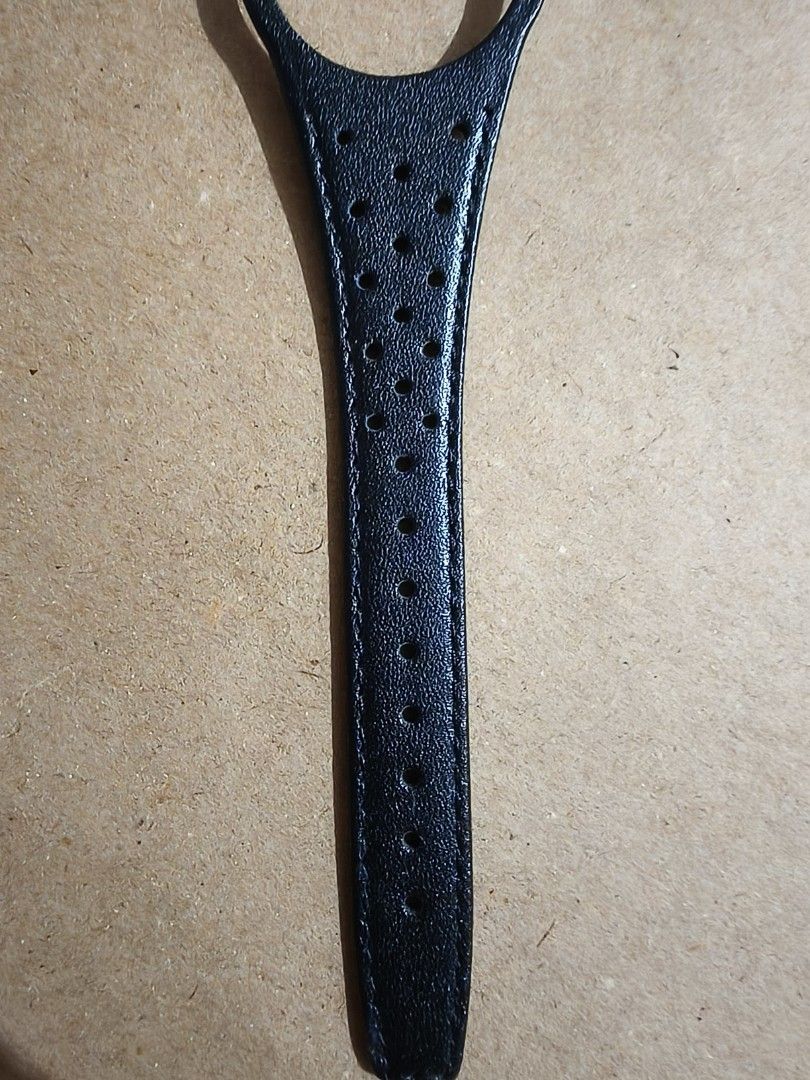 Strap for OMEGA DYNAMIC (Category: Men's Watches) located in Manila. Submitted by maxineamber (Listing ID 1425939964, Image 2). Description: Restore your Omega Genève Dynamic with a strap designed for its unique integrated case. ​Precision Fit: Engineered specifically for the vintage "UFO" case and retaining ring system. ​Premium Quality: Hand-stitched, top-grain leather for a soft feel and durable wear. ​Retro Style: Period-correct tapering to m