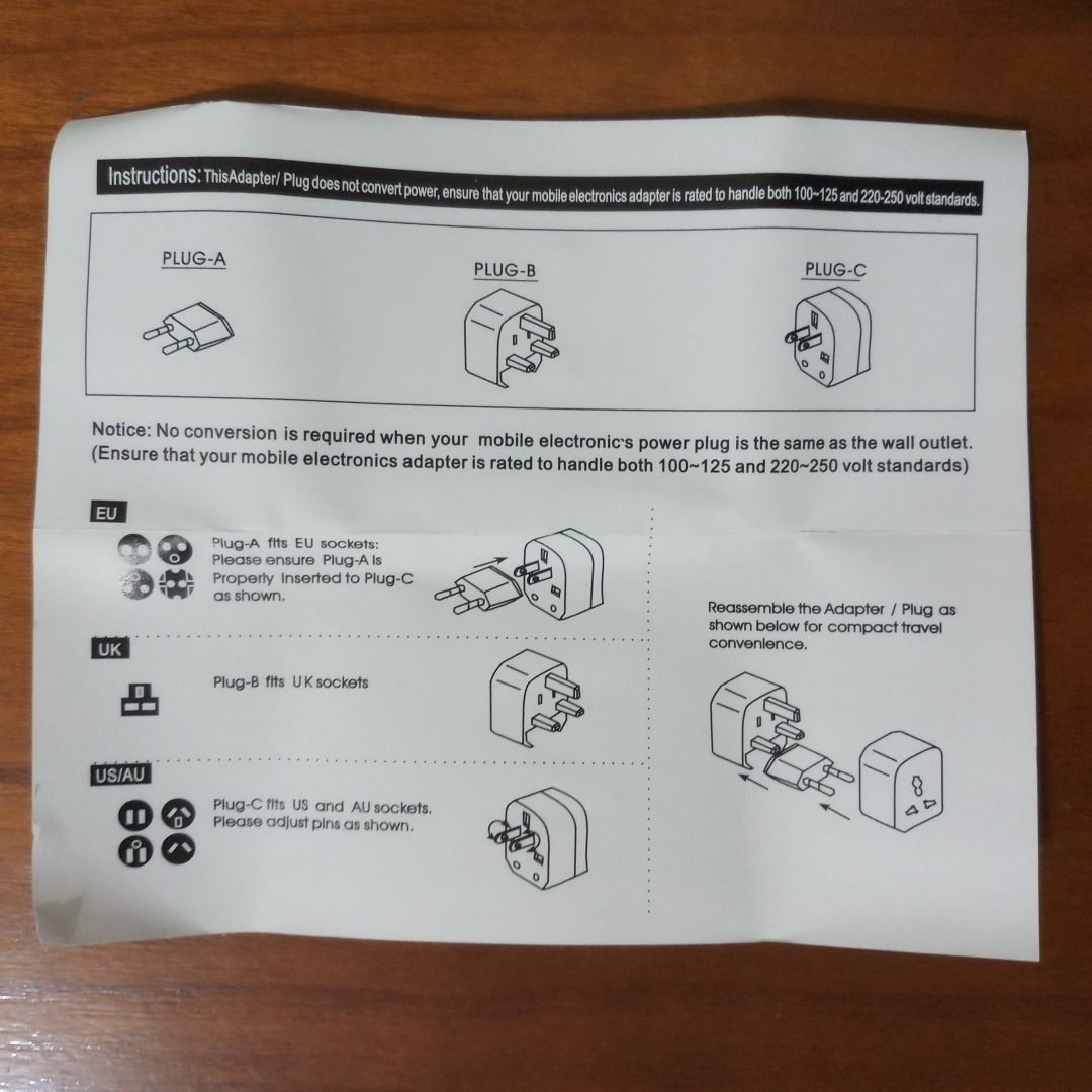 Universal Travel Adapter UK/US/EU/AU405999016257136642