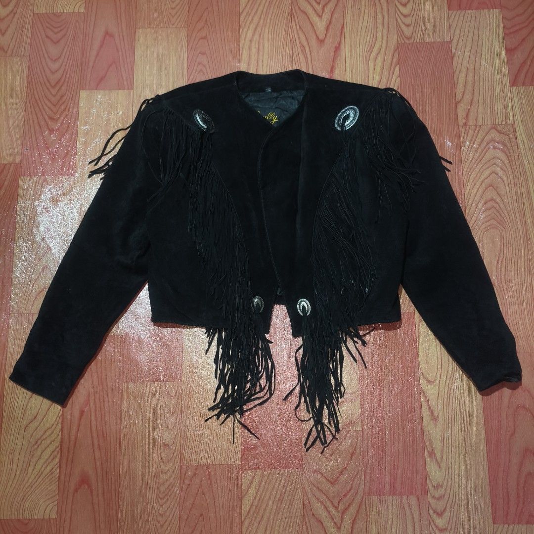 SCULLY BLACK FRINGE (Category: Activewear) located in Cavite. Submitted by erwheen (Listing ID 1425841673, Image 1). Description: VINTAGE SCULLY BLACK FRINGE SIZE 14 DIMES 21W 20L EXCELLENT CONDITION NO ANY ISSUE 3500 PLUS SHIPPING NO COD/COP MOP GCASH COURIER J&T / LALAMOVE LOCATION CAVITE CITY.