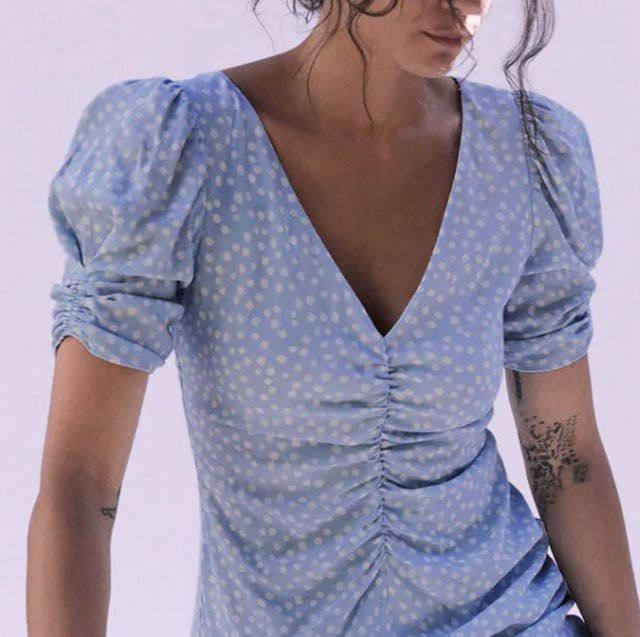Zara Polka Mini Dress (Category: Dresses) located in Mandaluyong City. Submitted by chasingbliss (Listing ID 1425844208, Image 2). Description: Used once..