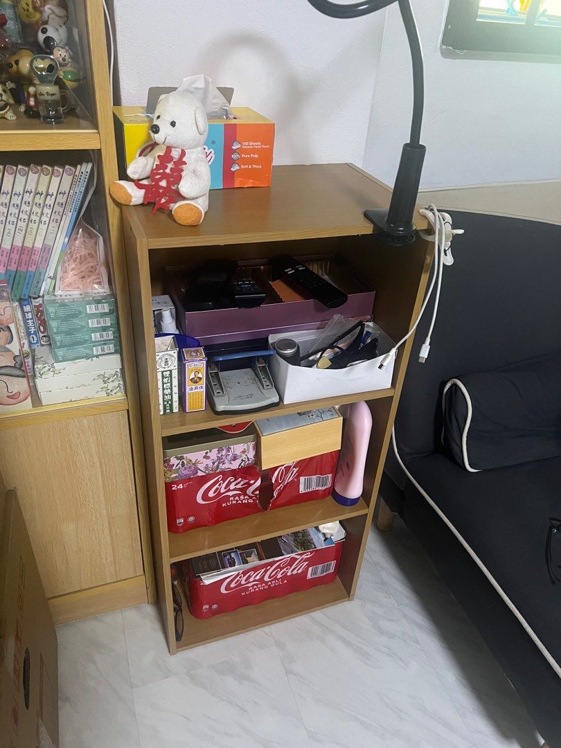 3 layer Shelf (2 Available) (Category: Shelves, Cabinets & Racks) located in Singapore. Submitted by SY.Flower.Shop (Listing ID 1426106295, Image 1). Description: 3 layer book shelf good condition 1 for $10 2 for $18 self collect.