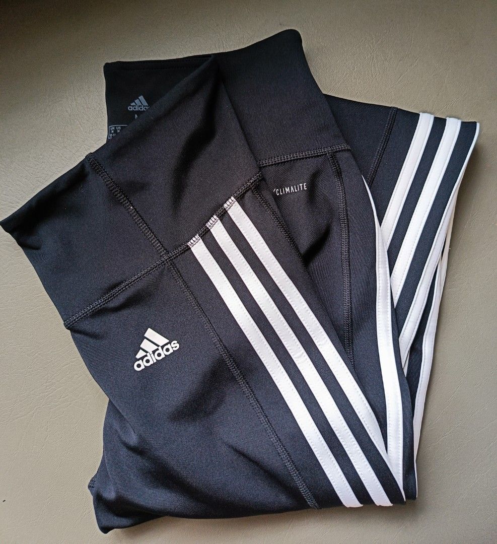 Adidas Climalite Leggings with Stripes (Category: Activewear) located in Quezon City. Submitted by lorenzralph (Listing ID 1426048772, Image 1). Description: Sale!! Take All" Brand new Small of Adidas Essential 3stripes Climalite Leggings for Women.. *Loc. Cubao QC..