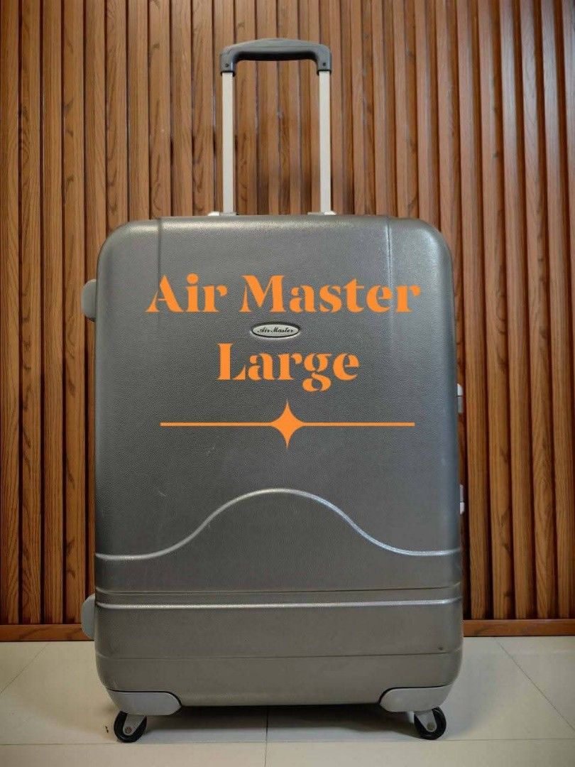 Air Master Large Luggage with Key (Category: Luggage) located in Manila. Submitted by jzjapansurplus (Listing ID 1426179606, Image 1). Description: Brand: Air Master 🇯🇵 Original From Japan ✅ 💯 Legit Brand ✅ Large Check luggage ✅ H27" xW18.5" x D10.5 Inches ✅ Heavy Duty Guaranteed ✅ 360° Wheels All smooth ✅ Telescopic Aluminum Handle ✅ Shock Resistant ✅ Multi Functional Interior. ✅ Triple Lock with Key and passcode.
