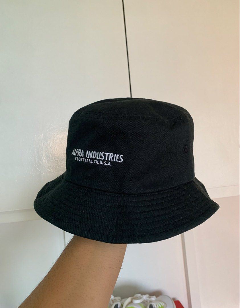 Alpha Industries Hat (Category: Caps & Hats) located in Muntinlupa City. Submitted by mcnigel84 (Listing ID 1426091218, Image 1). Description: Used Alpha Bucket Hat Excellent to new condition Medium to Large 56 to 59cm base on tag Black 10/10 color Not my size .