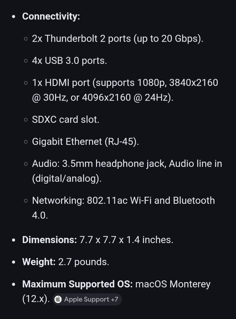 Apple Mac Mini (Late 2014) - macOS Monterey65716993438849113