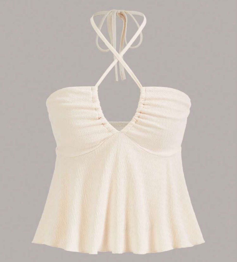 Backless Halter Top (Category: Sleeveless) located in Makati City. Submitted by itsannwithe (Listing ID 1426176424, Image 1). Description: Shipping: Lalamove or j&t Mode of Payment: Gcash Meetup: Ayala Malls Circuit Makati.