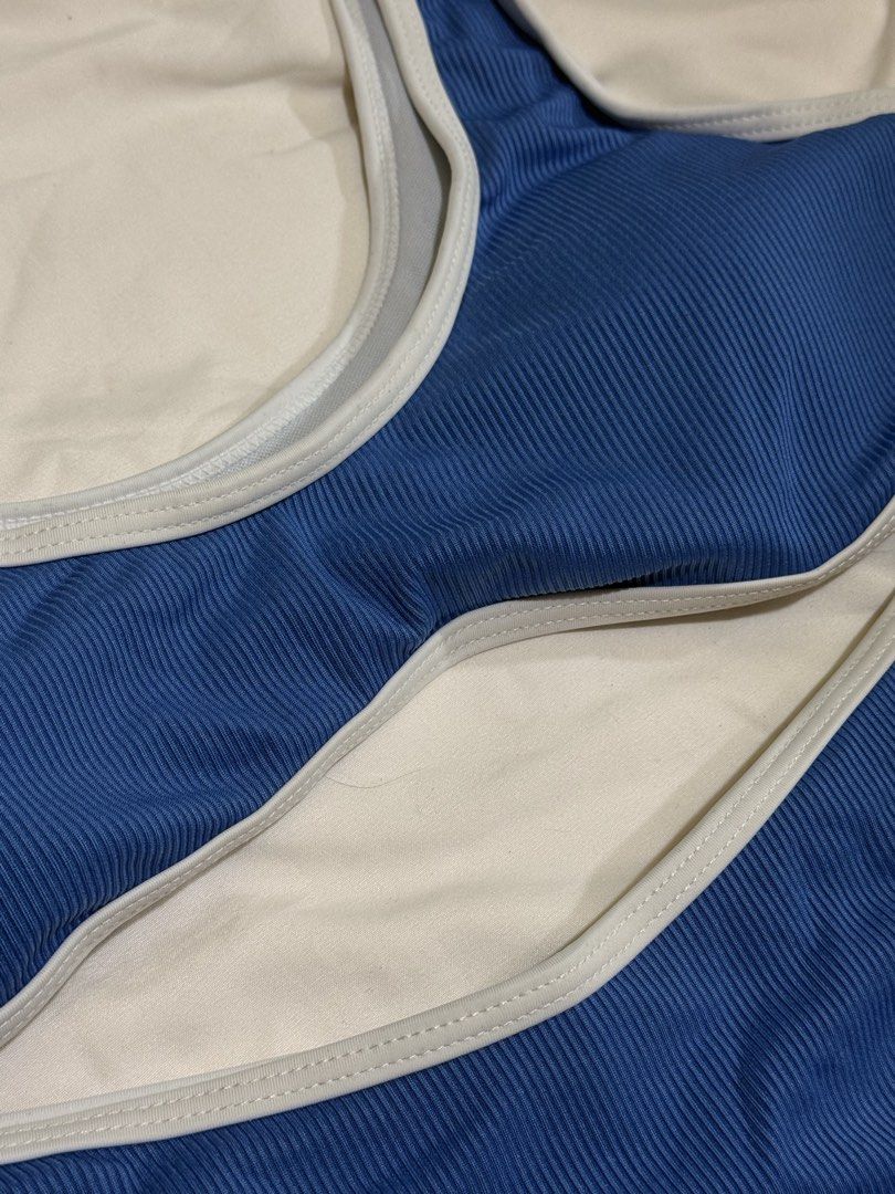 Blue Ribbed Bikini Set (Category: Bikinis & Swimsuits) located in Manila. Submitted by halsea (Listing ID 1426159452, Image 2). Description: XLarge on tag used twice only stocked on my cabinet decluttering.