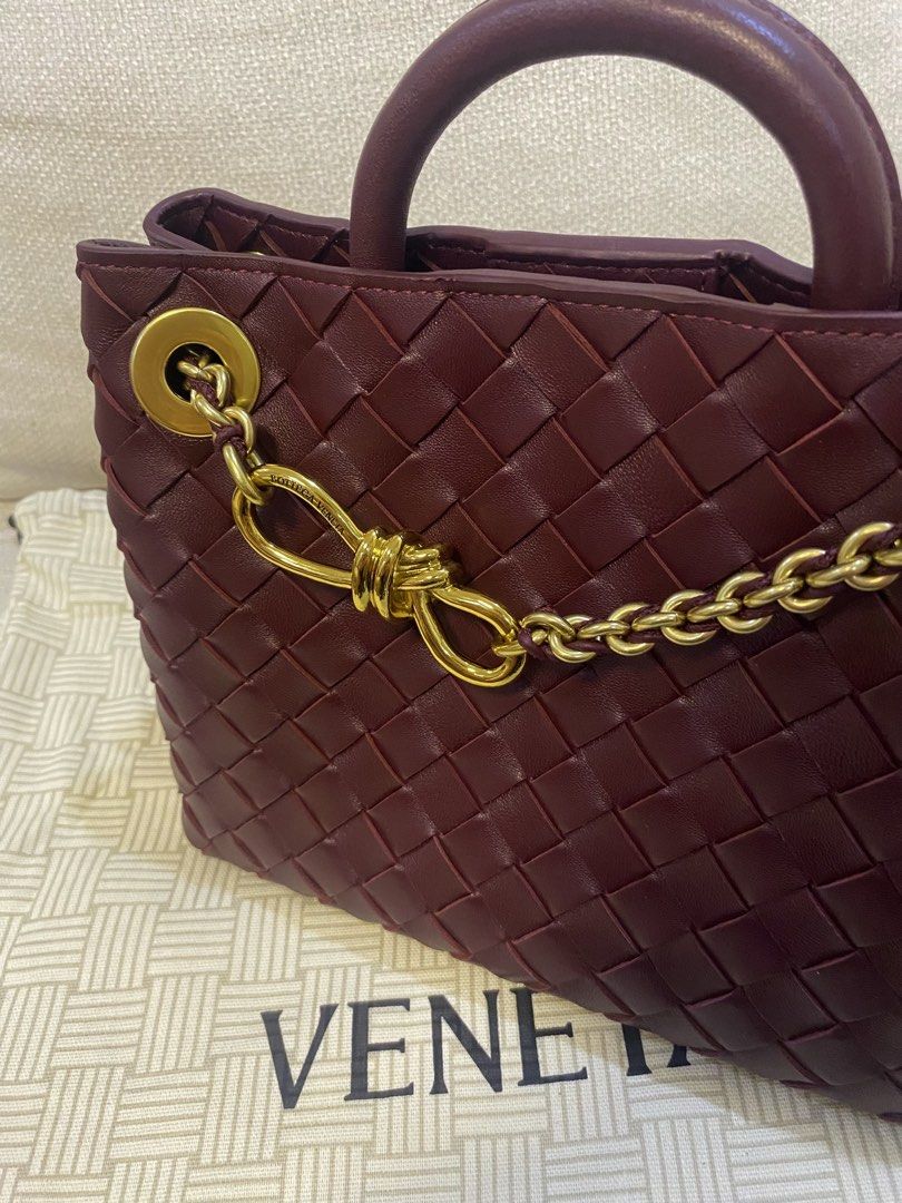 Bottega Veneta Andiamo small (Category: Luxury Bags & Wallets) located in Silang. Submitted by girlyouneedthis (Listing ID 1426116683, Image 3). Description: Flash sale today only! Bottega Andiamo size small burgundy. Can be shoulder bag and crossbody bag. Genuine leather, coded, comes with dustbag only. All actual photos posted already. No returns, No exchange, No refunds..