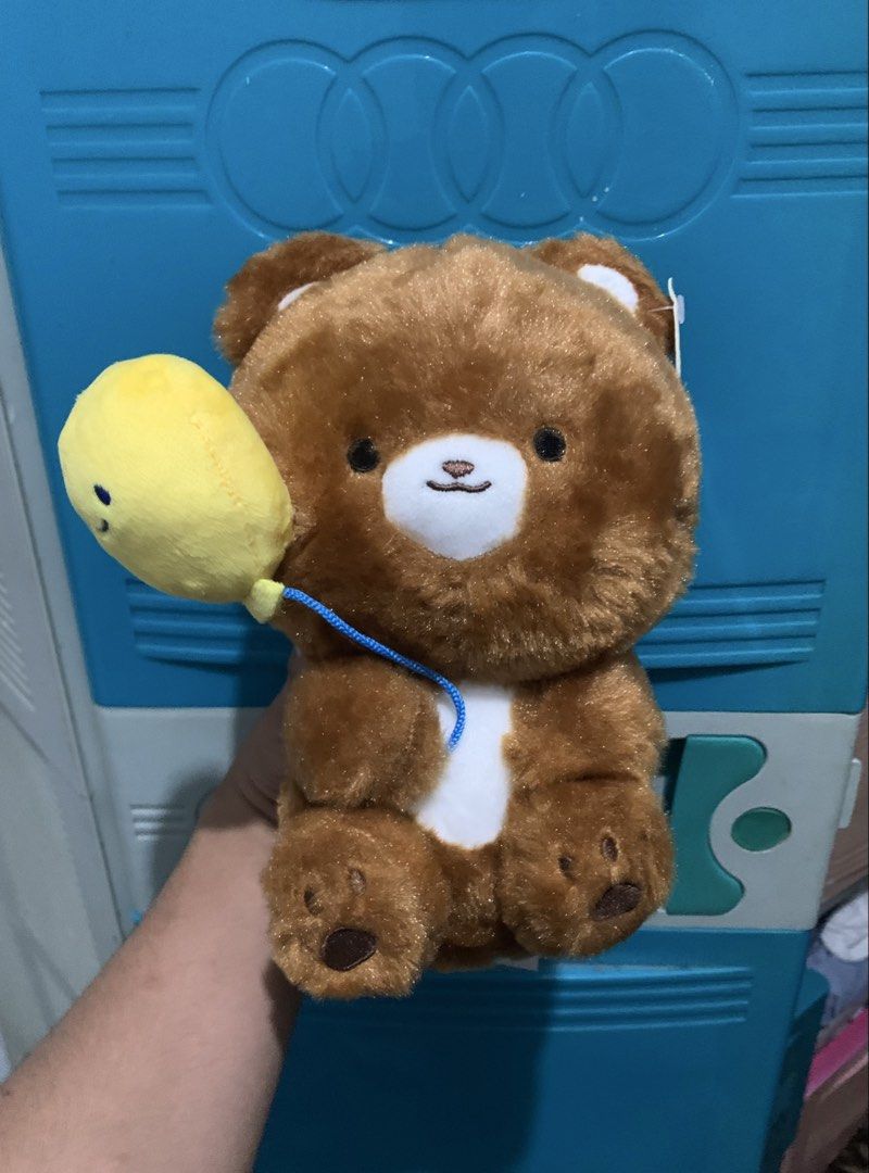 Brown Bear Plush Toy with Balloon ( Claw machine prize) (Category: Plushies & Soft Toys) located in San Juan, La Union. Submitted by declutteringog7 (Listing ID 1426160430, Image 1). Description: Claw Machine prize This is a new, sealed plush toy (brown bear with yellow duck balloon) from “Super Player” – cute, well-packaged, and perfect as a gift or collectible for plush lovers. DESCRIPTION: Brand-new, still in plastic wrap – brown bear plush wi