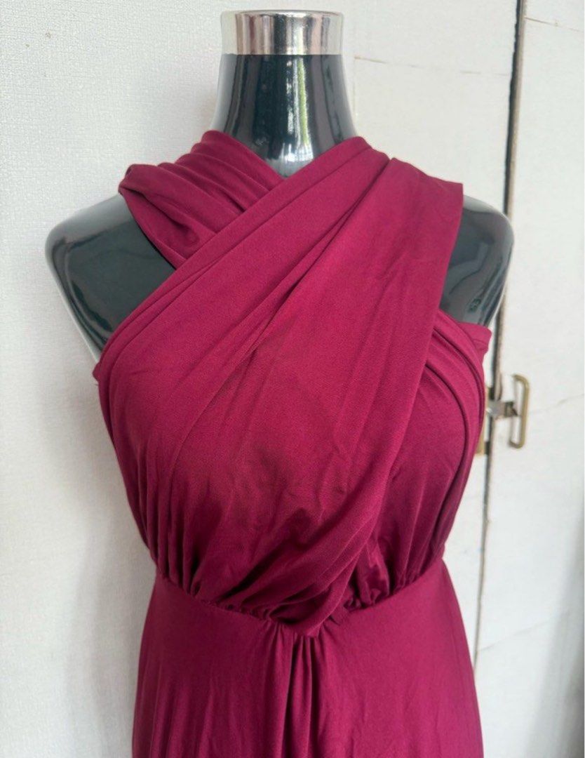 Burgundy Convertible Dress (Category: Dresses) located in Quezon City. Submitted by kayelg (Listing ID 1426070786, Image 2). Description: Bridesmaid Dress ₱850 each.