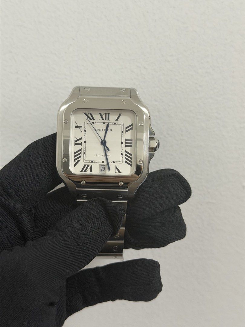 Cartier Santos Large (Category: Luxury Watches) located in San Juan City. Submitted by rhyswatchph (Listing ID 1426073095, Image 2). Description: Cartier Santos Large WSSA0018 Year 2022 Under warranty Condition 9.8/10 Full Set San Juan City/New Manila QC On hand Other watches available 430,000.