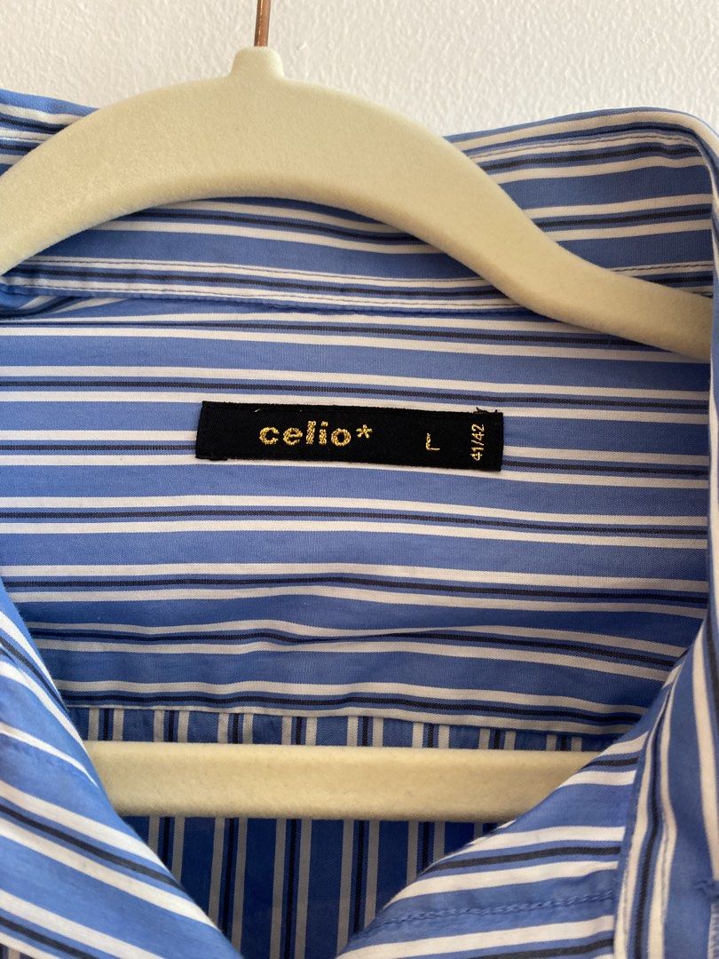 Celio* Striped Shirt - Size L (Category: Tshirts & Polo Shirts ) located in Manila. Submitted by sophscloset988 (Listing ID 1426077812, Image 2). Description: .