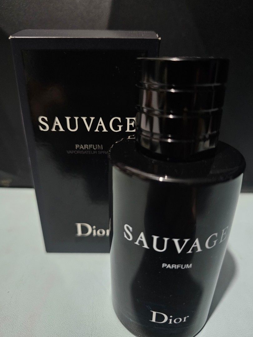 Dior Sauvage Parfum 100ml (Negotiable) (Category: Fragrance & Deodorants) located in Caloocan City. Submitted by electricace (Listing ID 1426165662, Image 1). Description: Selling this opened (90-95%) legit Dior Sauvage. I can provide you the Dior paperbag as well! RFS: This was gifted to me but it's just not me 😅 .