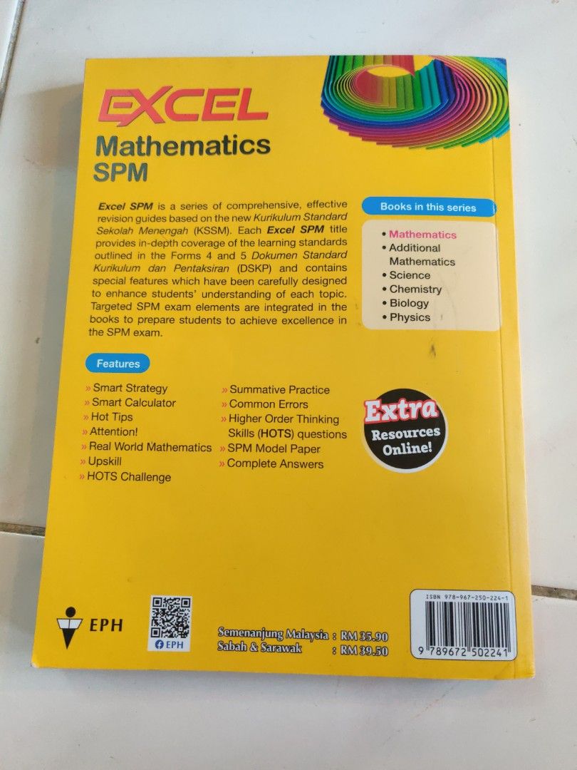 Excel Math Examples Books Excel Mathematics SPM Textbook, Hobbies & Toys, Books & Magazines ...