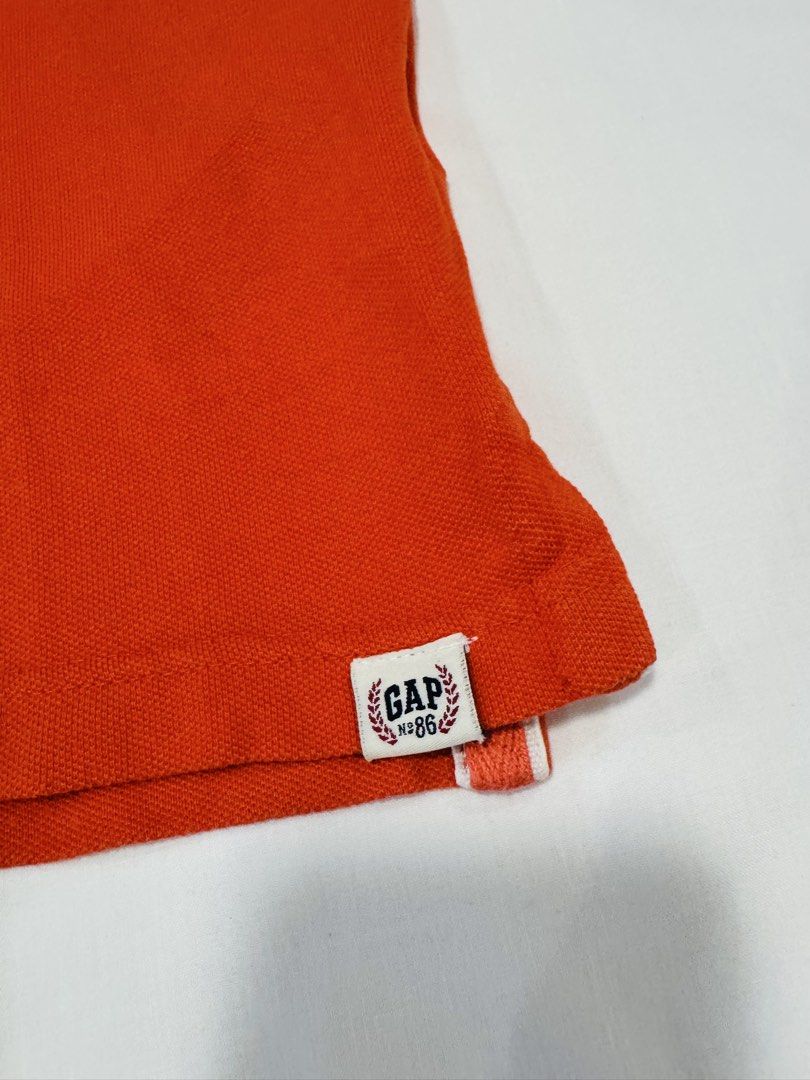 Gap polo shirt for boys (Category: Babies & Kids Fashion) located in Batangas. Submitted by GDW98 (Listing ID 1426083329, Image 2). Description: Brand: Gap Condition: Gently used, no flaws Color: Orange Size: 6-7 on tag but can fit up to 8-9 RFS: outgrown MOP: bank transfer, gcash SF c/o buyer M-F except holidays.