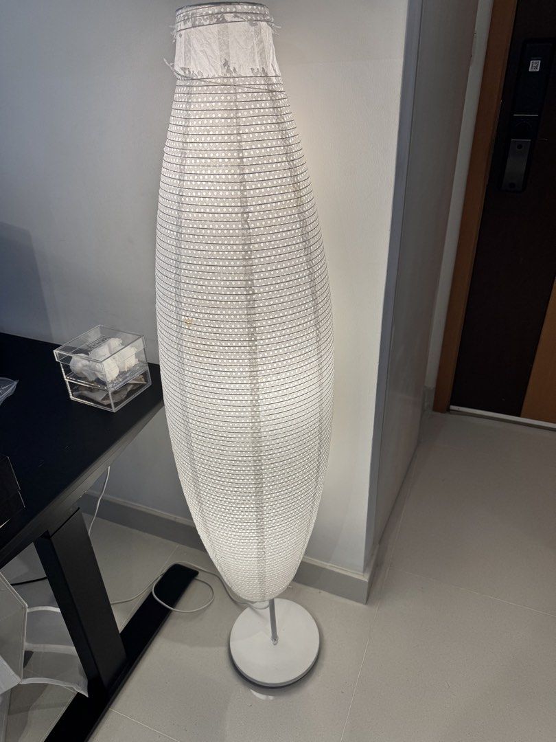 IKEA SOLLEFTEA Floor Lamp, Oval White