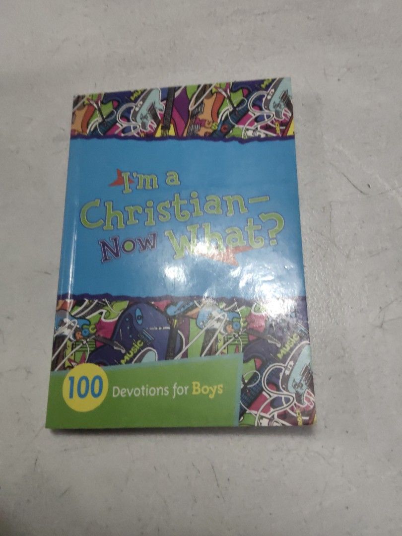 I'm a Christian - Now What? Devotions for Boys (Category: Religion Books) located in Quezon City. Submitted by gcnt_trift_store (Listing ID 1426113114, Image 1). Description: Book, "I'm a Christian - Now What?" offers 100 devotions for boys. It includes journaling pages to help them grow closer to God. The book is designed to help young Christians develop their faith. It is a great resource for boys seeking to deepen their understanding of Christ