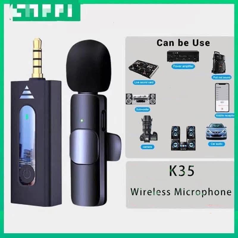 K35 Wireless Microphone (Category: Microphones) located in Manila. Submitted by iliasjen (Listing ID 1426180878, Image 1). Description: Single MIC-400 Dual MIC-500 K35 Wireless 3.5mm（Android）Lavalier Lapel Noise Reduction Microphone /Omnidirectional Condenser Mic / For Camera AUX Speaker Megaphone（Wireless Lapel）For Android🔥🔥🔥 .