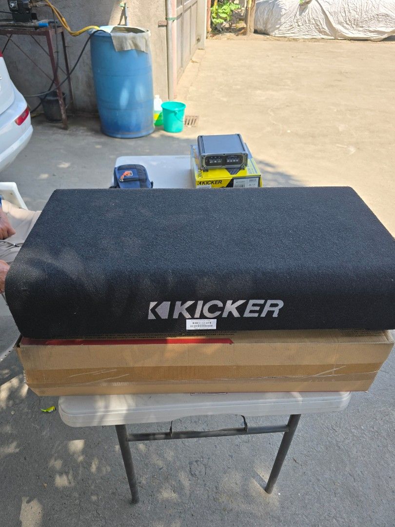 Kicker Subwoofer, Amplifier, and Bass Control (Category: Soundbars, Speakers & Amplifiers) located in Manila. Submitted by raphaelpe61073 (Listing ID 1426029881, Image 3). Description: FOR SALE SOUND SYSTEM Kicker 400.1W RMS @ 1ohm ( 150W at 4 ohm, 300w @ 2 ohm) 800 peak power mono block amp - with box and manual - tested working - P8,500 Kicker 800.1W RMS @ 1ohm (600w @ 2ohm, 300w @4 ohm) 1600 peak power mono block amp - tested working - P16,000