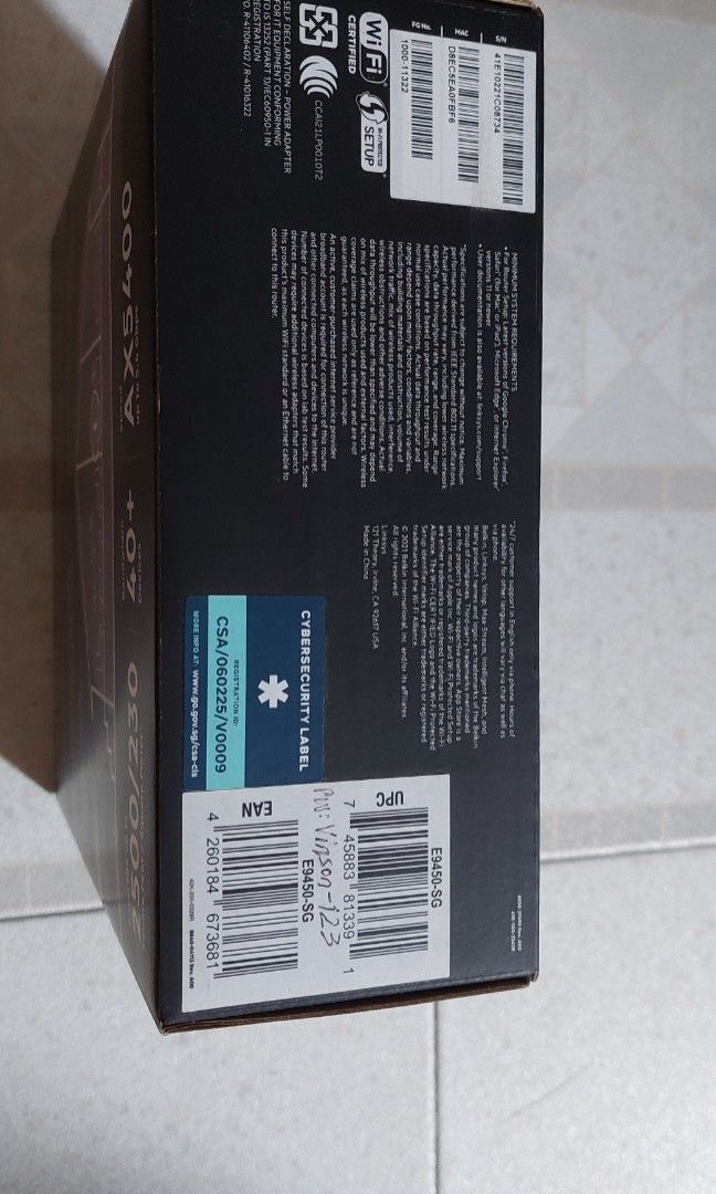 Linksys EX9450 WiFi 6 Router480306621370214407