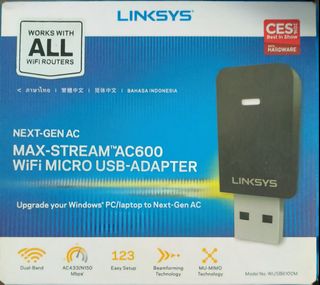 Linksys MAX-STREAM AC600 Wireless USB Adapter460246550159052800