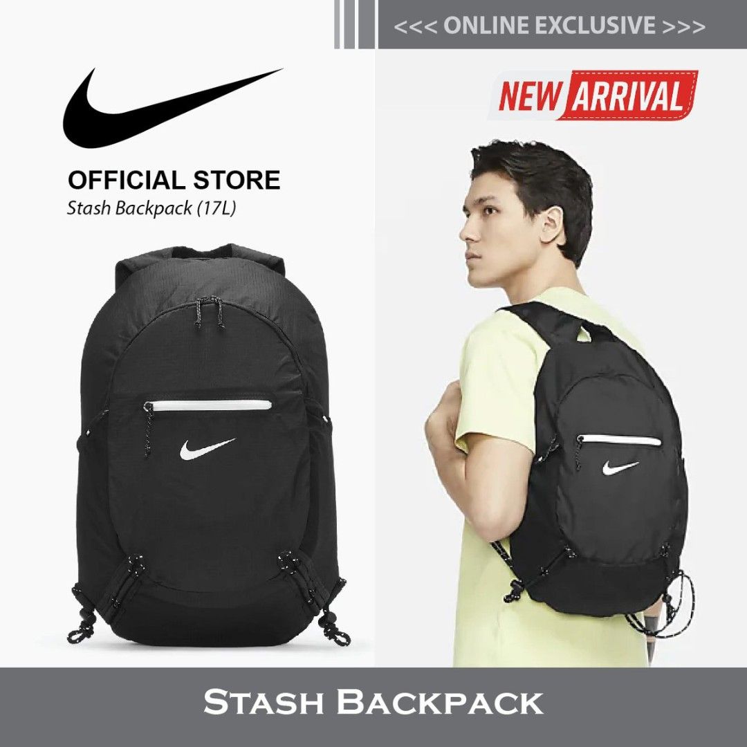 Nike Stash Backpack 17L Black (Category: Backpacks) located in Baras. Submitted by thriftcart (Listing ID 1426076288, Image 1). Description: PRELOVED ‎NIKE STASH BACKPACK ‎-lightweight, packable bag made from durable polyester designed for quick storage. 17L ‎ ‎Perfect for travels or running ‎ ‎Used it for a music festival overseas only then kept it ‎EXCELLENT CONDITION ‎ ‎PLS MANAGE YOUR EXPECTATIONS ‎PASS SA MASESELAN AT FLAKERS ‎ ‎Originally b