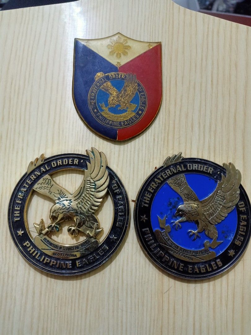 Philippine Eagles emblem 3pcs (Category: Vintage Collectibles) located in Las Pinas. Submitted by the_recycle_shop (Listing ID 1426158099, Image 1). Description: Selling as set .