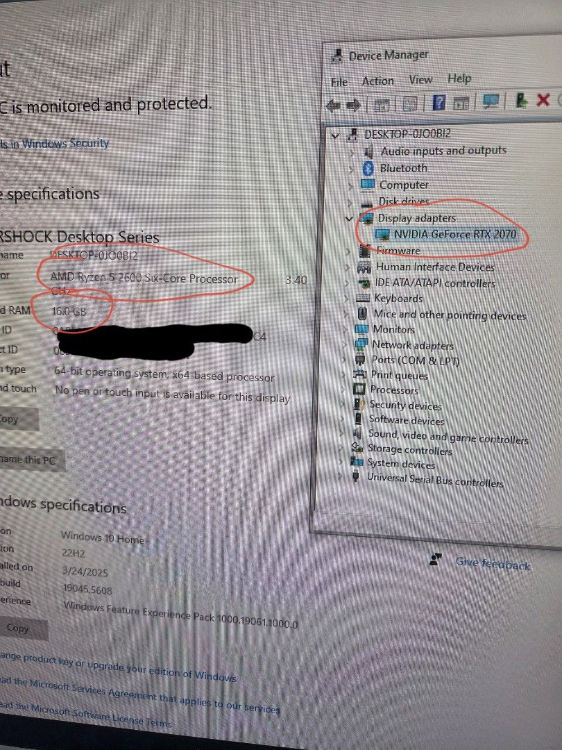 Ryzen 5 RTX 2070 PC65716976633603114